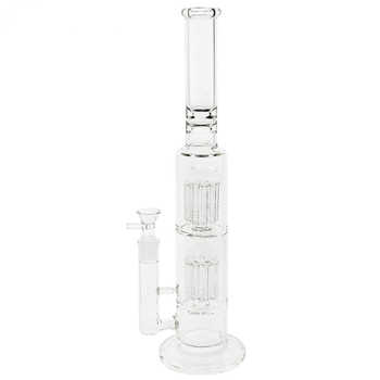 Бонг Clear & Blue 2x10-Arm Tree Percolator - Бонги - Бонги стеклянные - Бонги с перколятором - Магазин бонгов бонгшоп.рф